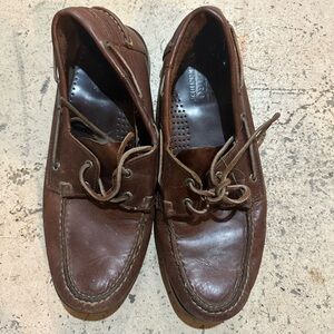 Sebago Chestnut Leather Boat Shoes